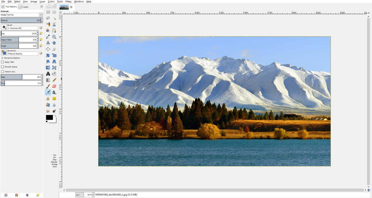 GIMP screenshot - building a PC for photo editing and graphic design